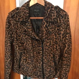 NWT Leopard Moto Jacket